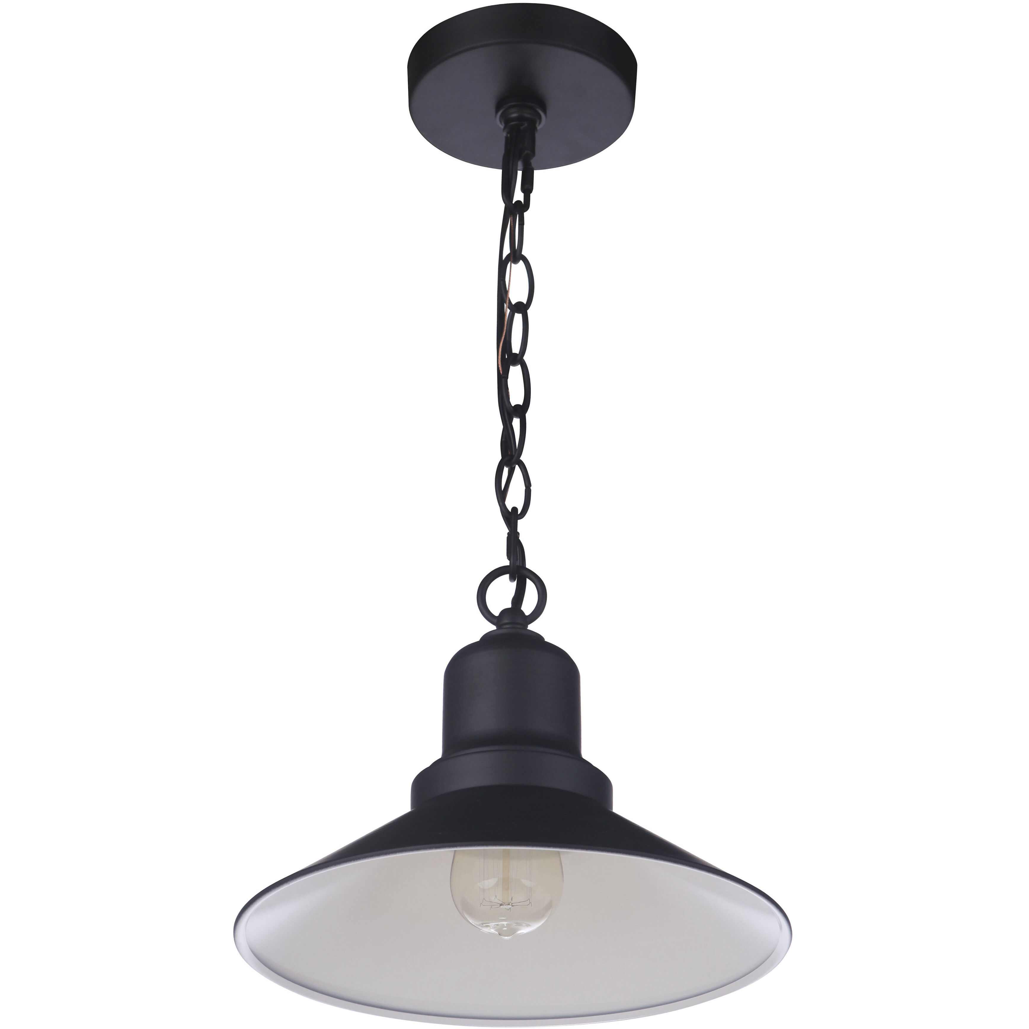 Singleton 1 Light 11 inch Midnight Outdoor Pendant