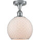 Ballston Farmhouse Chicken Wire 1 Light 8 inch Polished Chrome Semi-Flush Mount Ceiling Light, Ballston
