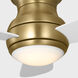Orbis 32 Hugger LED 32 inch Satin Brass with Matte White Blades Ceiling Fan