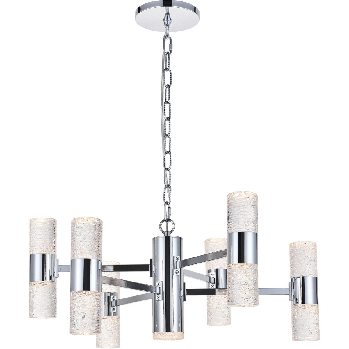 Vega LED 26 inch Chrome Pendant Ceiling Light