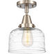 Franklin Restoration Bell 1 Light 8 inch Brushed Satin Nickel Flush Mount Ceiling Light