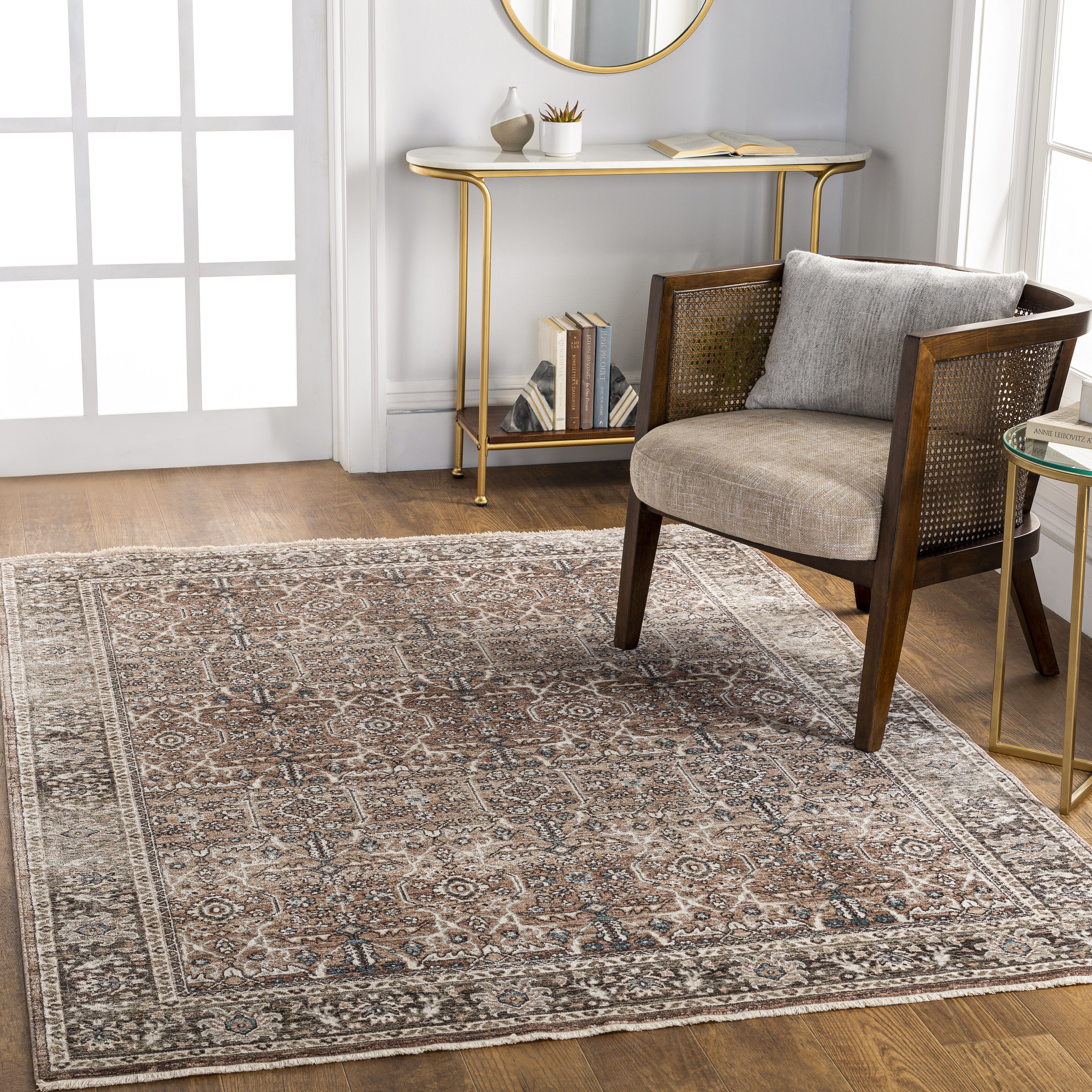 Carlisle 93 X 63 inch Taupe Rug, Rectangle