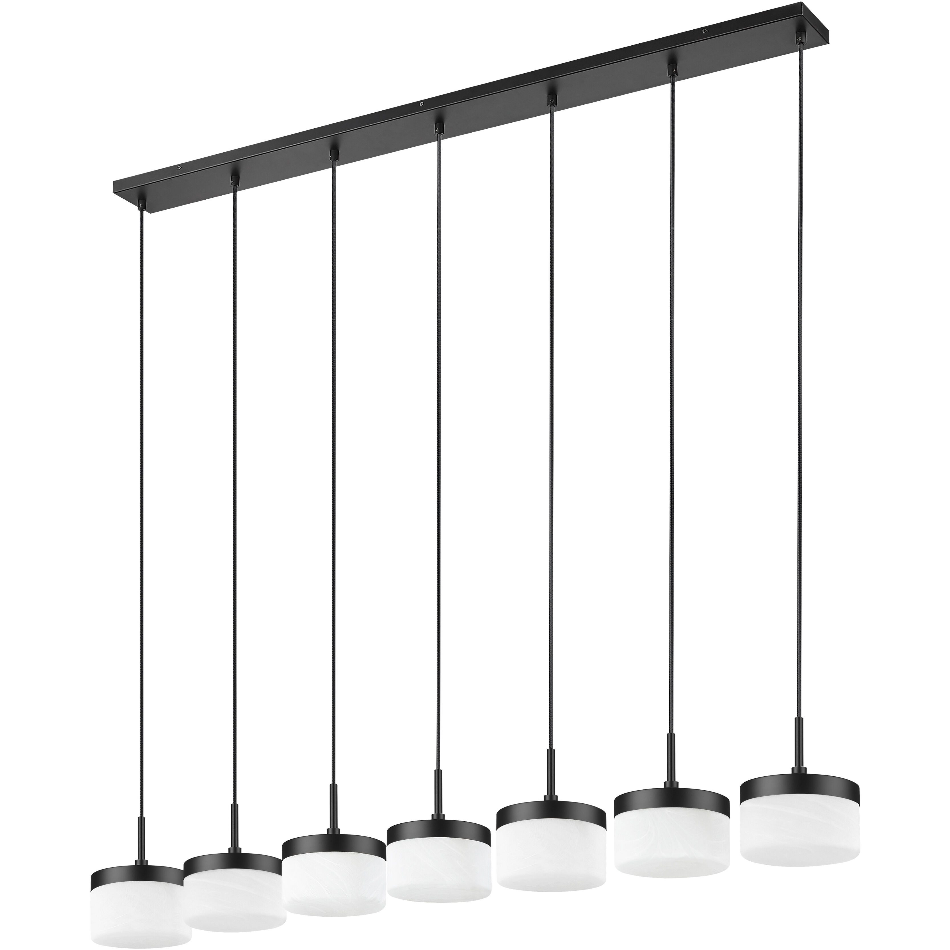Renaud LED 58.75 inch Matte Black Linear Chandelier Ceiling Light