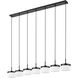 Renaud LED 58.75 inch Matte Black Linear Chandelier Ceiling Light
