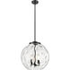 Ballston Athens Water Glass 3 Light 15.75 inch Matte Black Statement Pendant Ceiling Light in Incandescent
