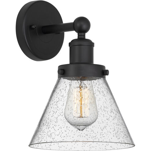 Cone 1 Light 7.75 inch Matte Black Sconce Wall Light