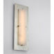 AERIN Dominica LED 10 inch Burnished Silver Leaf and Alabaster Rectangle Sconce Wall Light, Large