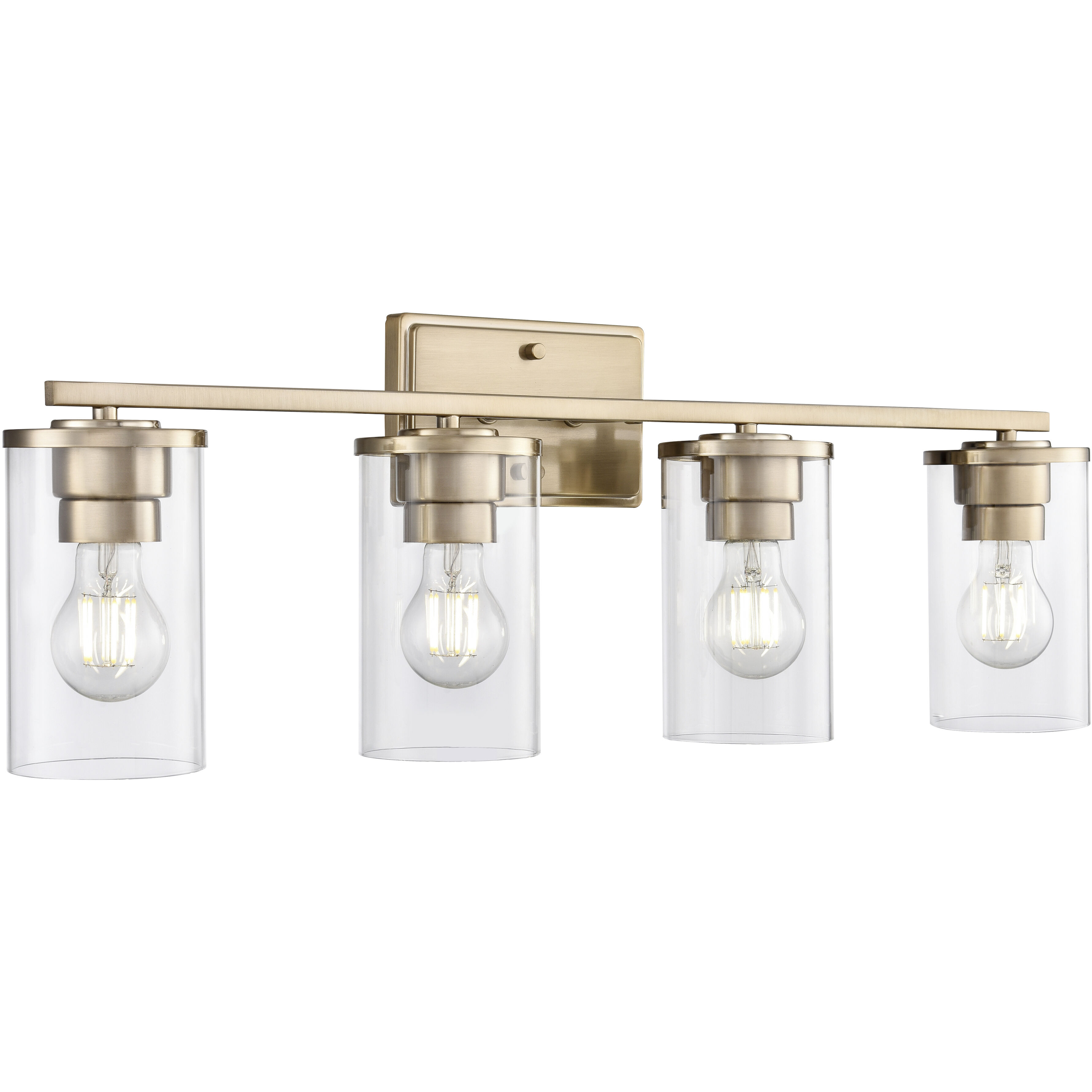 Verlana 4 Light 27.75 inch Modern Gold Bathroom Vanity Light Wall Light