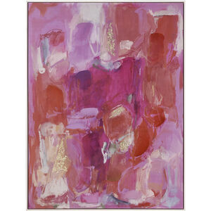 Pink Flush Abstract Pink with Coral and Whitewash Framed Wall Art