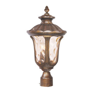 Oxford 3 Light 22 inch Moroccan Gold Outdoor Post Top Lantern