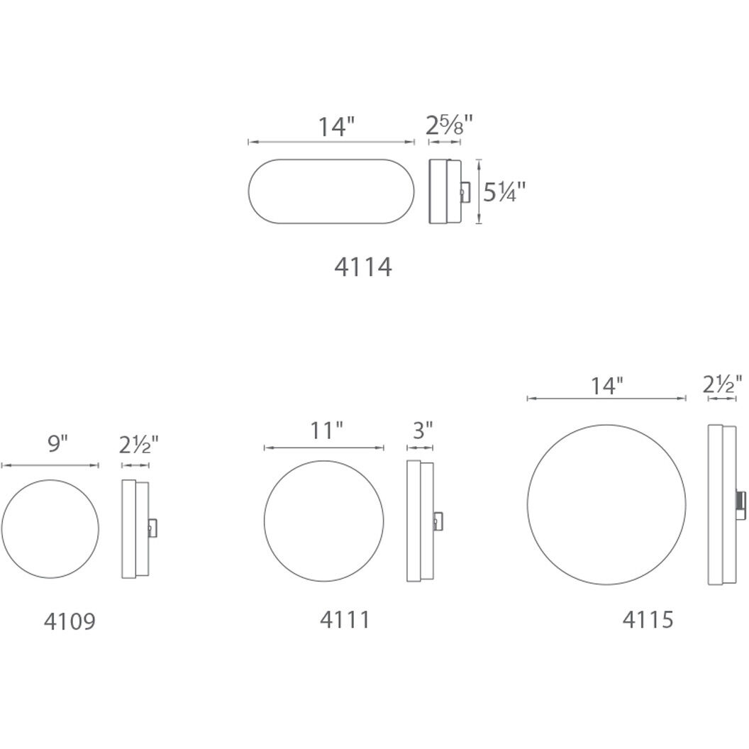 Slice LED 14 inch Brushed Nickel Flush Mount Ceiling Light in 2700K, dweLED
