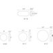 Slice LED 14 inch Brushed Nickel Flush Mount Ceiling Light in 2700K, dweLED