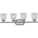 Axis 4 Light 28.5 inch Satin Nickel Bath Vanity Wall Light