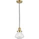 Franklin Restoration Olean 1 Light 6.75 inch Satin Gold Mini Pendant Ceiling Light in Incandescent, Seedy, Franklin Restoration