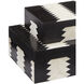 Arrow 9.25 inch Black and White and Natural Boxes, Set of 2, Jamie Beckwith Collection