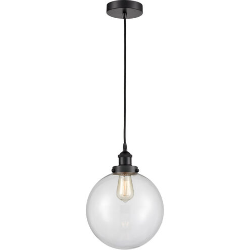 Edison Beacon LED 10 inch Matte Black Mini Pendant Ceiling Light