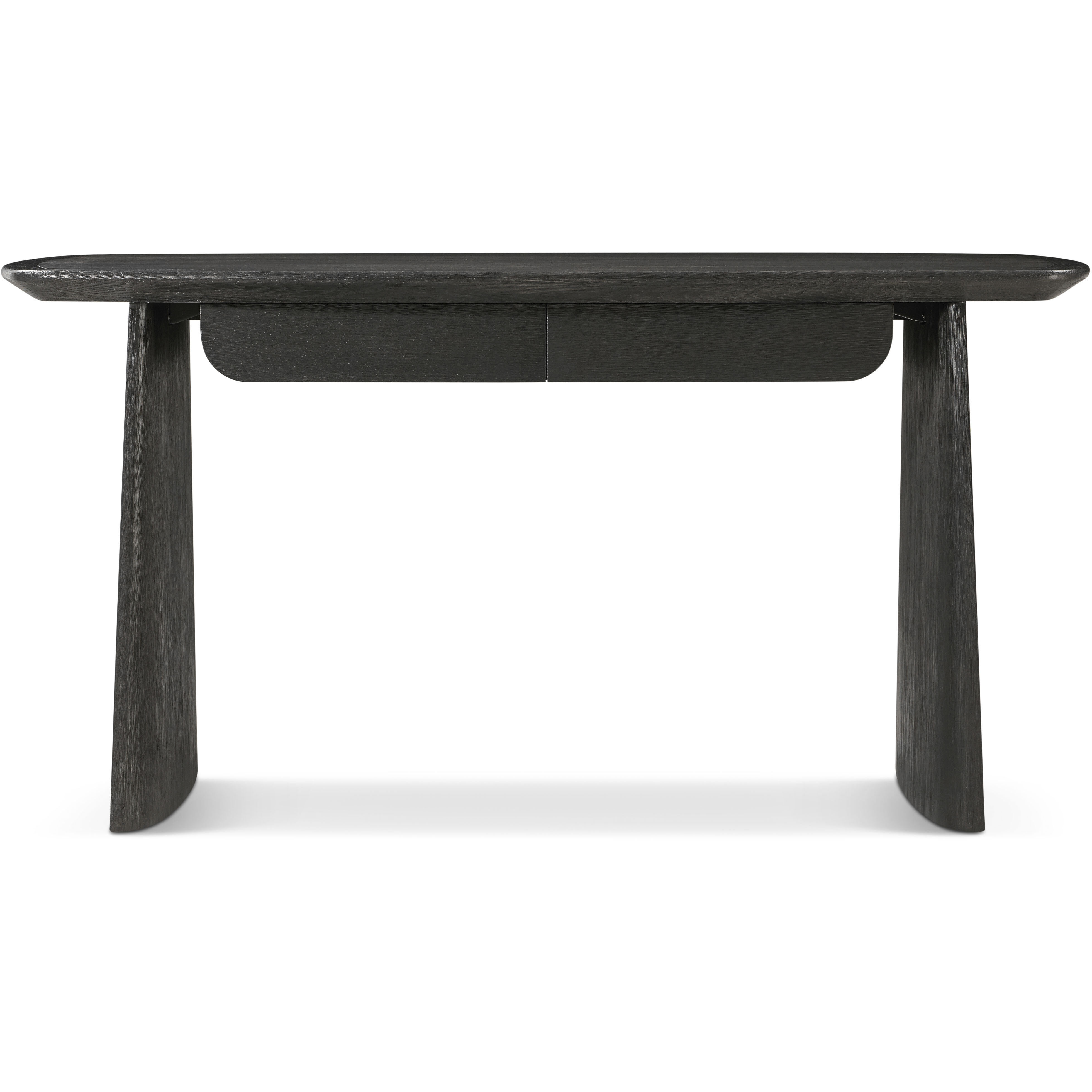 Repose 60 X 30 inch Charcoal Oak Desk, Wooden