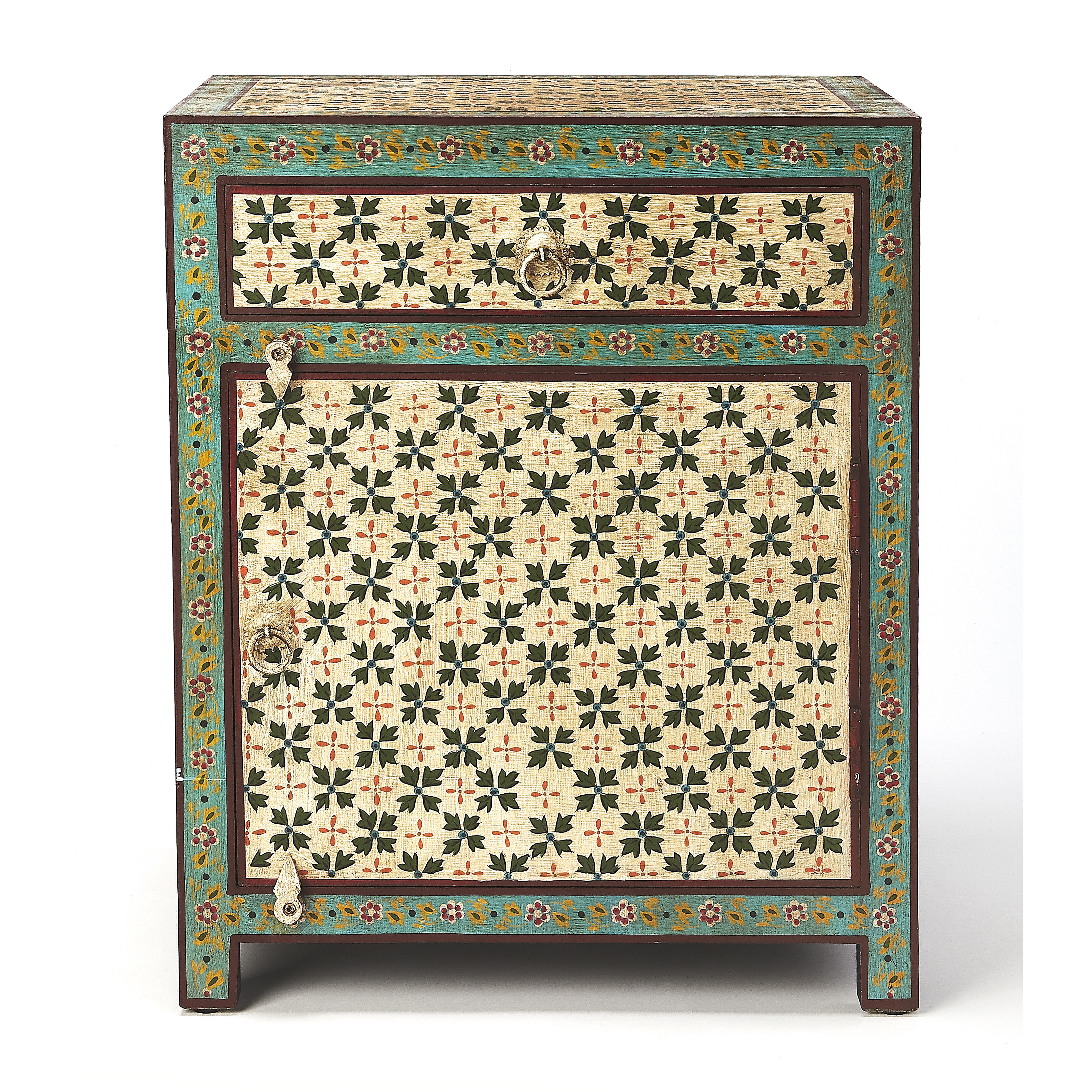 Perna Hand Painted Artifacts Chest/Cabinet