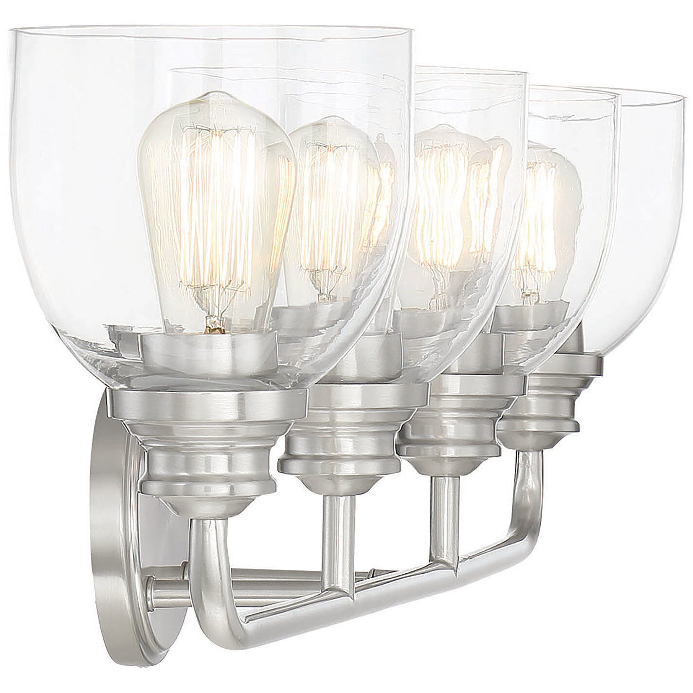 Vale 4 Light 33 inch Satin Nickel Bathroom Vanity Light Wall Light, Essentials