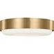 Richard June Aurelle 3 Light 17.25 inch Estate Brass Flush Mount Ceiling Light in LED