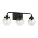 Bryce 3 Light 21.75 inch Midnight Black Bath Vanity Wall Sconce Wall Light