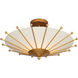 Epoch 1 Light 26 inch Contemporary Gold Leaf/Sugar White Semi-Flush Mount Ceiling Light