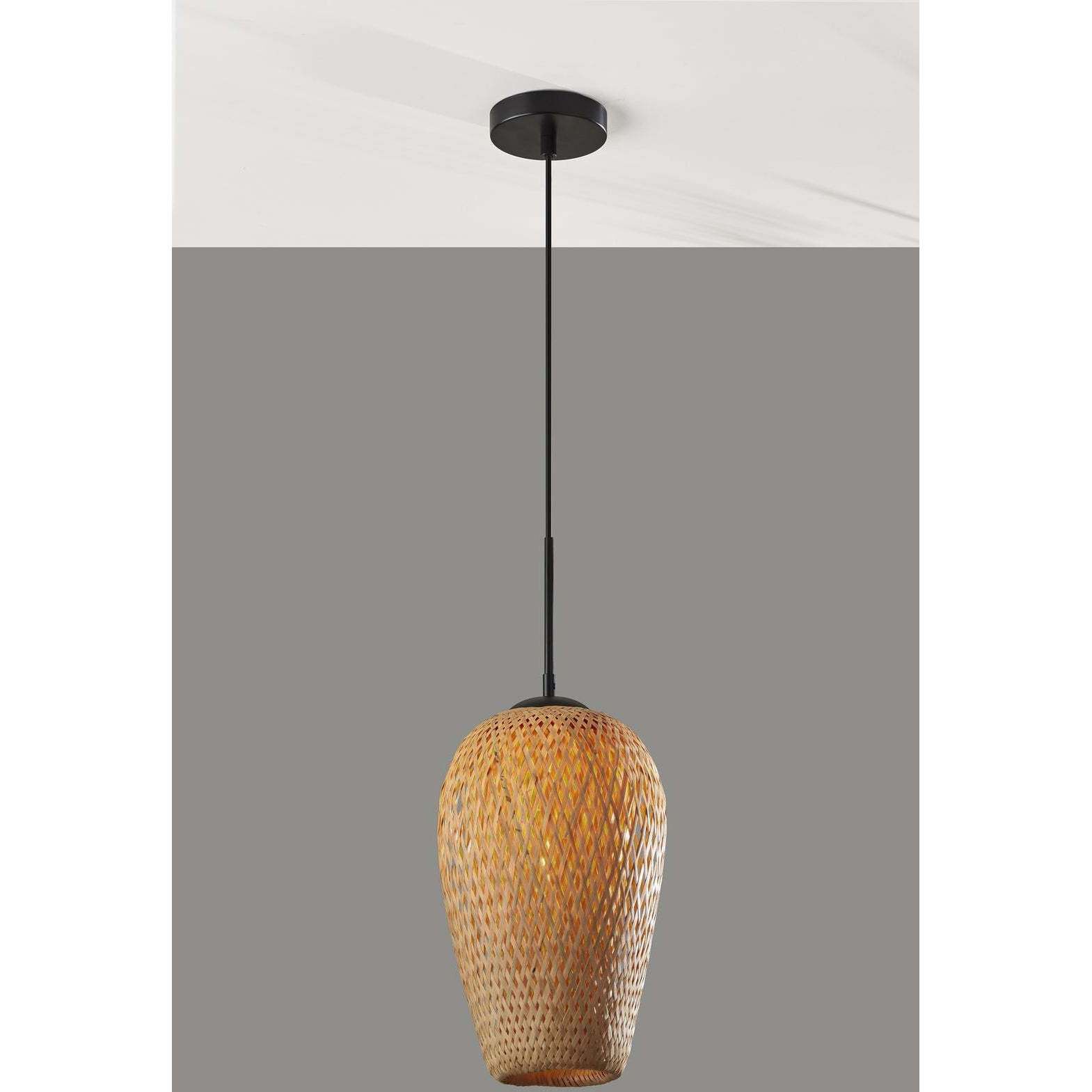 Hugo 1 Light Black Pendant Ceiling Light