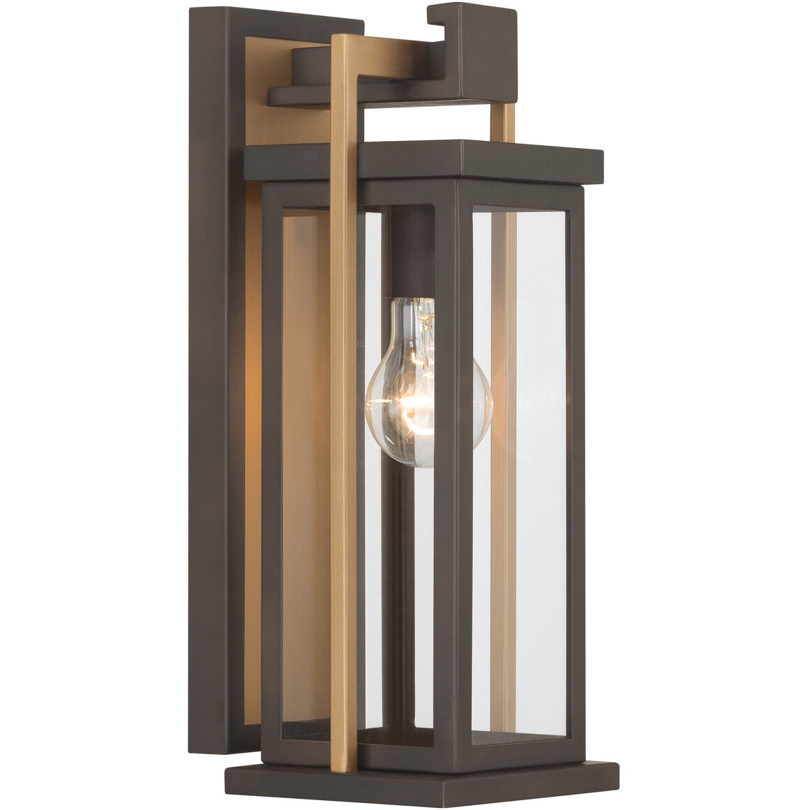 Lendel 1 Light 15 inch Twilight Bronze and Textured Gold Outdoor Sconce