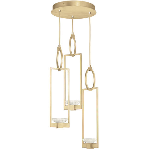 Delphi LED 18.75 inch Gold Pendant Ceiling Light in Up