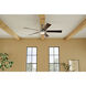 Lucian 60 inch Brushed Nickel with Walnut/Silver Blades Ceiling Fan