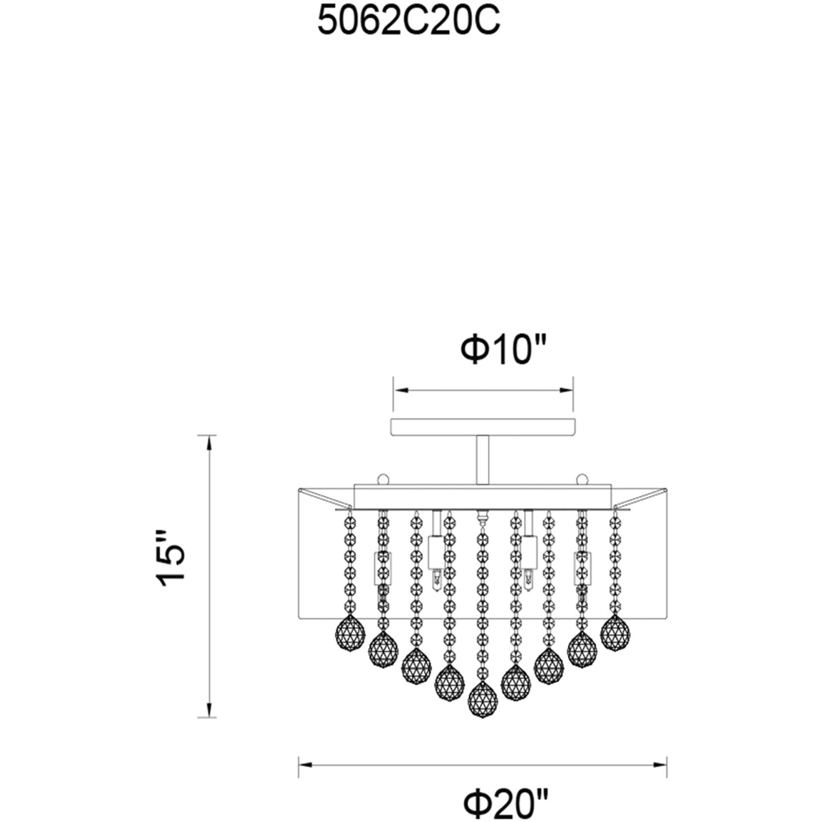 Radiant 9 Light 20 inch Chrome Drum Shade Flush Mount Ceiling Light in White