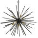 Tribeca 9 Light 34 inch Shiny Black with Polished Brass Accents Foyer Pendant Chandelier Ceiling Light