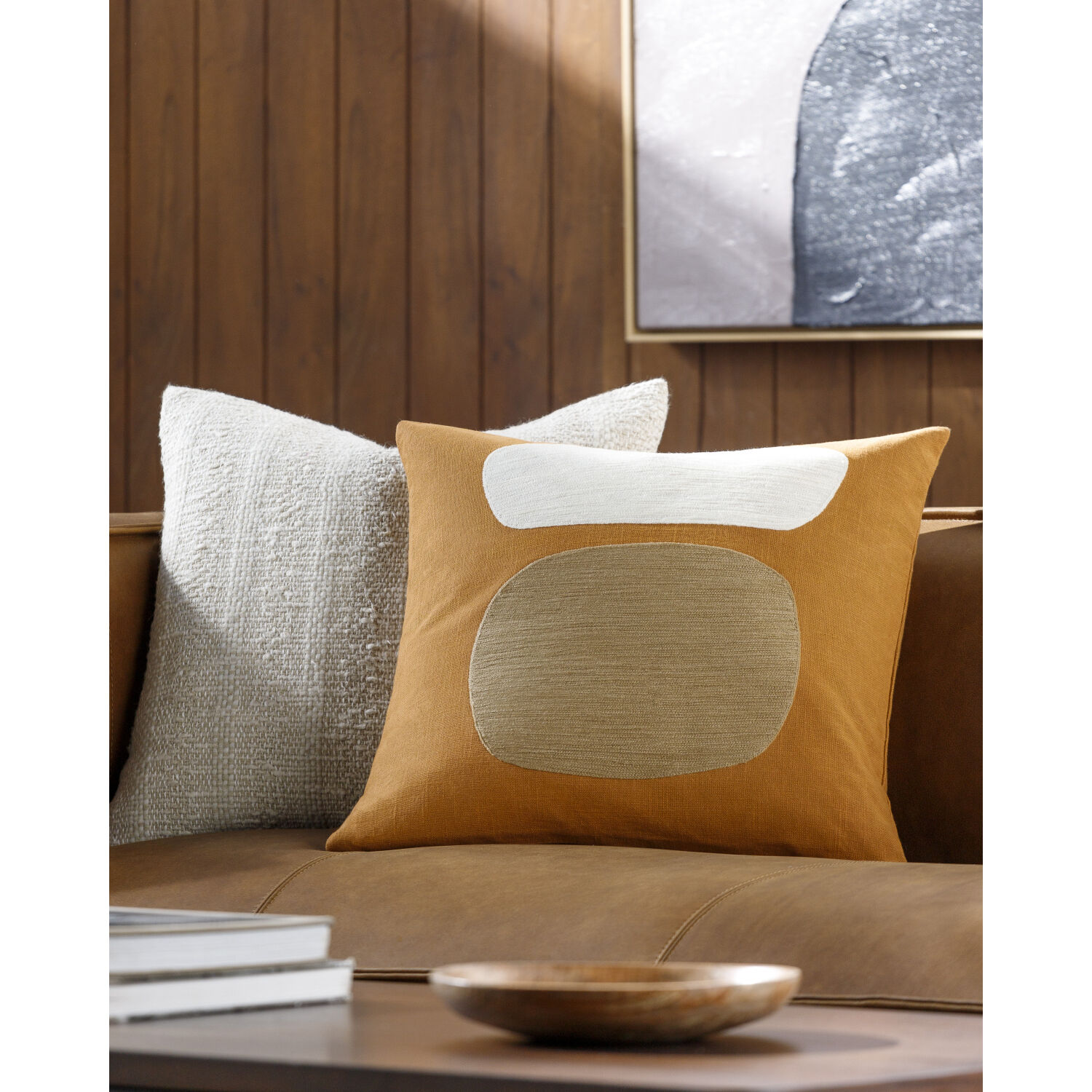 Jason Wu 22 X 22 inch Camel / Brown / Off-White Accent Pillow