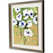 Snow Petals Blue and Green and Metallic and Multi Framed Art, The Studio