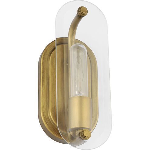 Teton 1 Light 4.38 inch Natural Brass Bathroom Vanity Light Wall Light