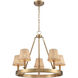 Rydell 5 Light 24.5 inch Brushed Gold Chandelier Ceiling Light