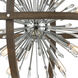 Morning Star 6 Light 19.5 inch Brown with Chrome and Clear Chandelier Ceiling Light
