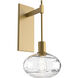 Coppa 1 Light 8 inch Gilded Brass Indoor Sconce Wall Light in Coppa Clear, Tempo