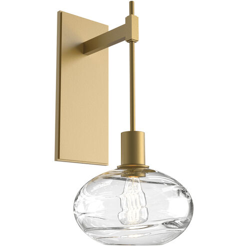 Coppa 1 Light 8 inch Gilded Brass Indoor Sconce Wall Light in Coppa Clear, Tempo