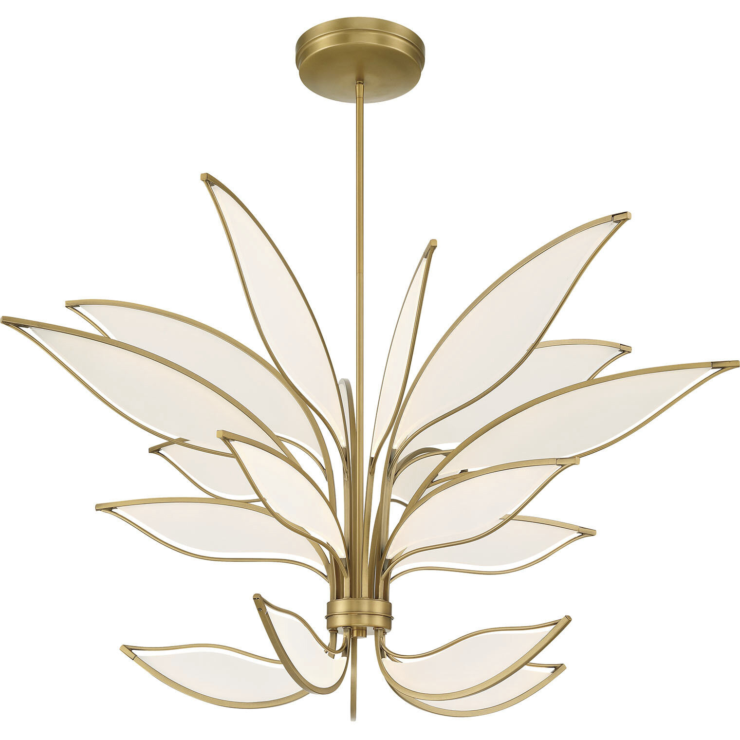 Papilio LED 46 inch Legacy Brass Chandelier Ceiling Light