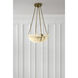 Chapman & Myers Fluted Band 2 Light 18.25 inch Alabaster Chandelier Ceiling Light, Medium