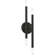 Soho 4 Light 5 inch Black with Brushed Nickel Accents ADA Sconce Wall Light