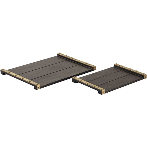 Brookwood Black with Brass Tray