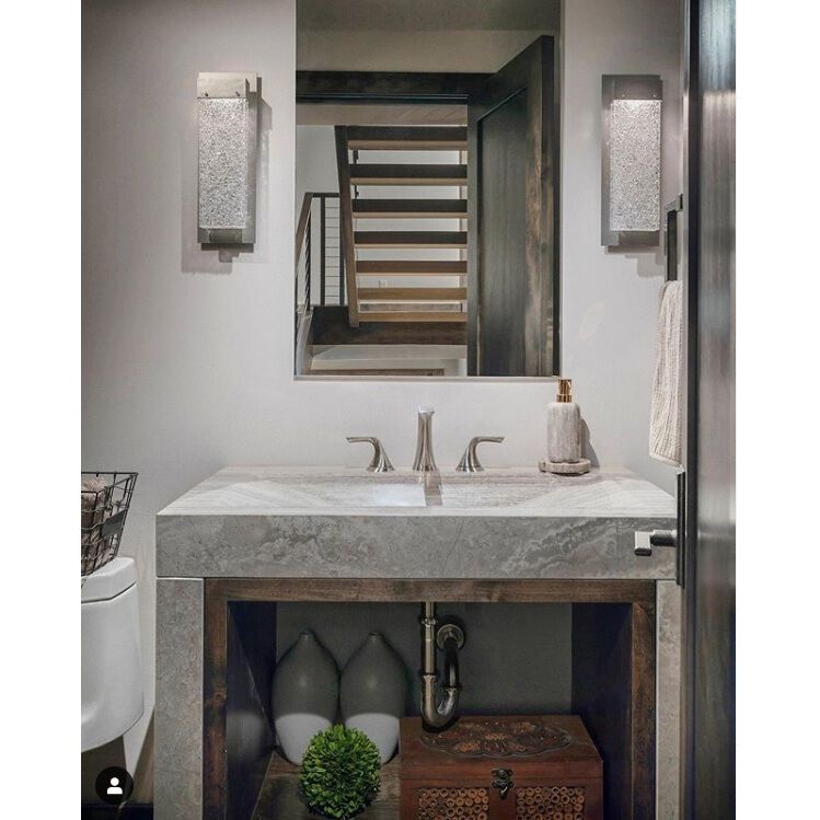 Parallel LED 5.3 inch Novel Brass Indoor Sconce Wall Light in 3000K LED, Smoke Granite