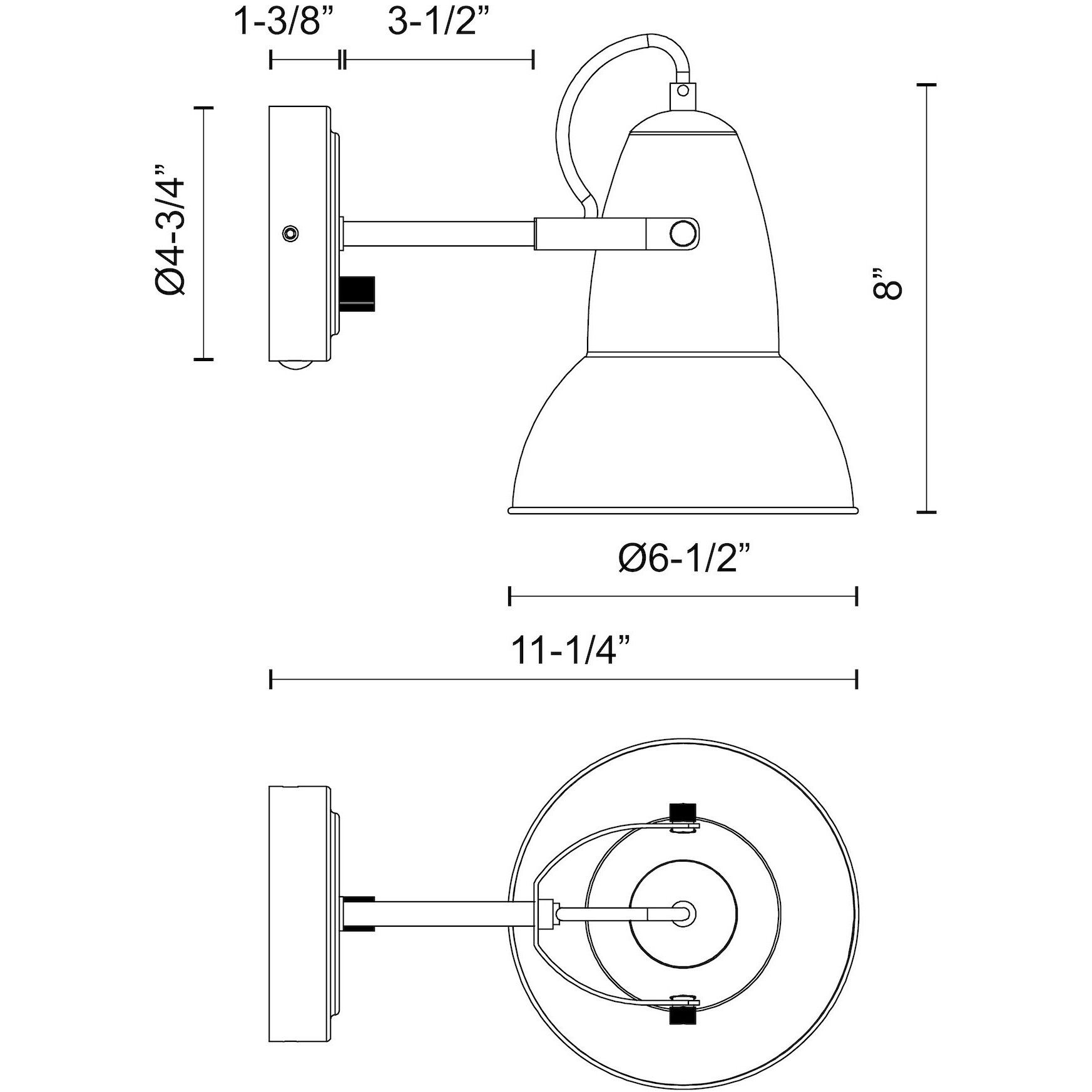 Alora Mood Felix Wall/Ceiling Light Wall Light in Aged Gold and Matte Black