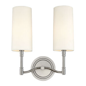 Dillon 2 Light 11.75 inch Polished Nickel Wall Sconce Wall Light