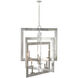 Middleton 8 Light 45 inch Contemporary Silver Leaf Chandelier Ceiling Light, Grande