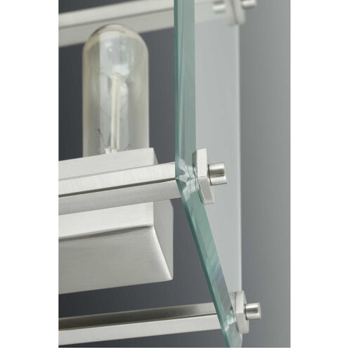 Carter 1 Light 6 inch Brushed Nickel Wall Sconce Wall Light, Design Series