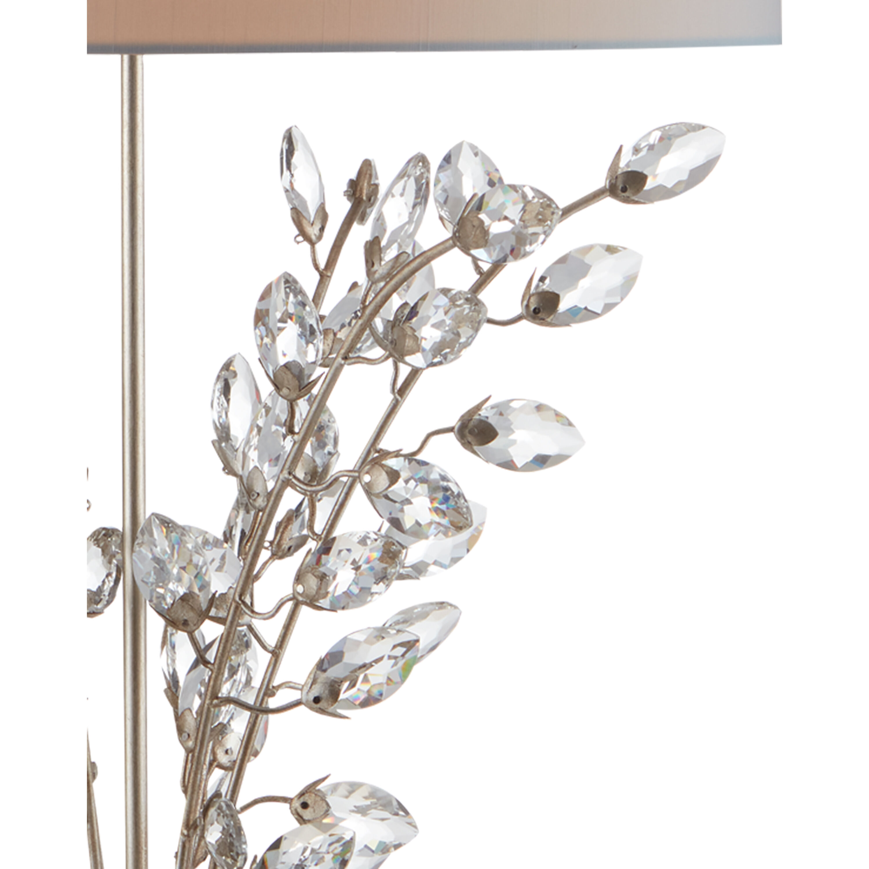 Forget-Me-Not 33.75 inch 75 watt Silver Leaf/Clear Table Lamp Portable Light