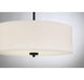 Modern 3 Light 18 inch Matte Black Pendant Ceiling Light